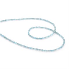 Blue Apatite (African) 2.5mm Faceted Cube Gemstone Beads 40cm Strand