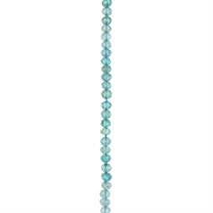 3mm Blue Apatite (African) 'A' Quality  Faceted Button 40cm
