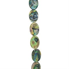 13x18mm Oval shaped Abalone shell beads 40cm strand