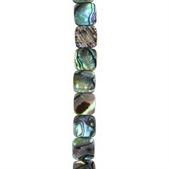 10mm Square shaped Abalone shell beads 40cm strand