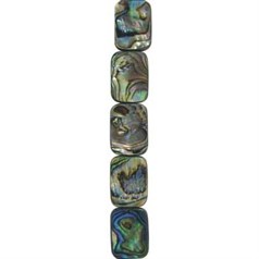 12x16mm Rectangle shaped Abalone shell beads 40cm strand