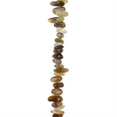 Large tumblechip gemstone beads Botswana Agate approx 5x15mm strand