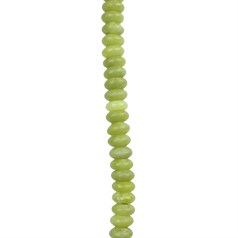 8mm Button shaped gemstone bead Lemon Onyx/Agate 40cm strand