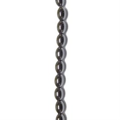 6x9mm Rice Hematine Superior 40cm shaped bead strand