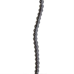 4mm Barrel Hematine Superior 40cm shaped bead strand