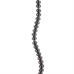 4mm Facet Ball Hematine Superior 40cm shaped bead strand