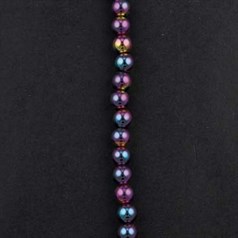 6mm Magnetic Hematine Multicolour 40cm shaped bead strand