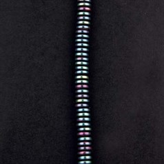 6mm Magnetic Thin Plate Hematine Multicolor 40cm shaped bead strand