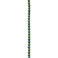 4mm Hematine Green colour 40cm round bead strand