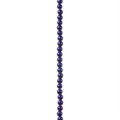 4mm Hematine Purple colour 40cm round bead strand
