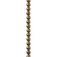 6mm Hematine Bronze colour 40cm round bead strand