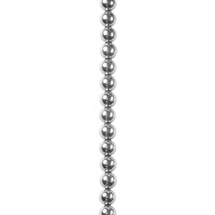 6mm Hematine Silver colour 40cm round bead strand