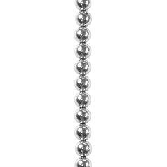 8mm Hematine Silver colour 40cm round bead strand