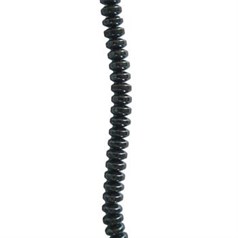 6mm Rondel Hematine 40cm shaped bead strand