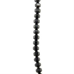 6mm Facet Sphere Hematine 40cm shaped bead strand