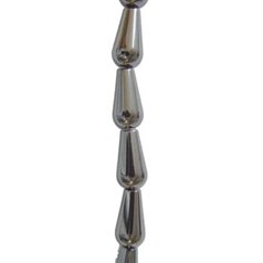 8x16mm approx Drop Hematine 40cm shaped bead strand