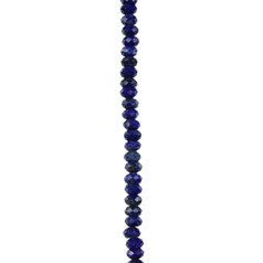 5mm Lapis 'A' Quality  Faceted Button 40cm Strand