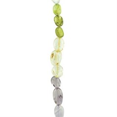 Oval shaped gemstone bead Multi Gem (Indian) 40cm strand