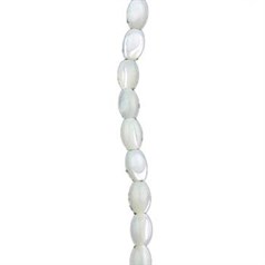 9 x 6mm Melon shaped Mother of Pearl (MOP) 40cm strand