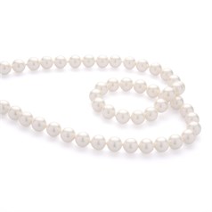 8mm Shell Pearl 'A' Quality Round 40cm Strand