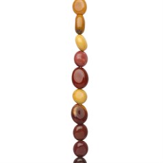 8x12mm Tumbled gemstone beads Mookaite 40cm