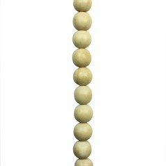 12mm Natural White Wood Bead String 40cm