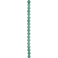4mm Facet Round Dyed Jade Colour Amazonite 40cm strand