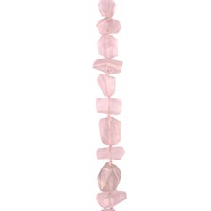 Facet Nugget Approx 18x13mm Rose Quartz  gemstone bead 40cm Strand