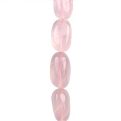 15x20mm Tumbled Gemstone Beads Rose Quartz 'A'  Quality 40cm