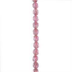 8mm Triangulate Gemstone Faceted Beads Rose Quartz 40cm