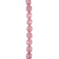 10mm Triangulate Gemstone Faceted Beads Rose Quartz 40cm