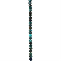 4mm Chrysocolla 'A' Quality Faceted Button 40cm Strand