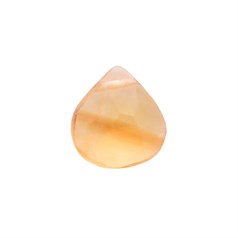 Faceted Briolette Heart Citrine Top Drilled