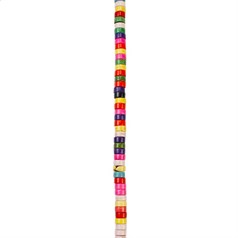 6mm Rainbow Howlite Heishi Beads Mixed Colours