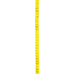 6mm Rainbow Howlite Rondelle Beads Yellow 15.5"