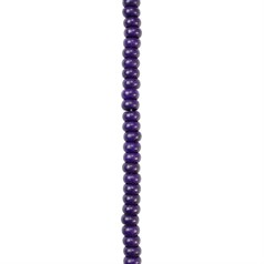8mm Rainbow Howlite Rondelle Beads Purple 15.5"