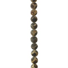 12mm Round  gemstone bead Tibetan Matt Agate Turtle Grain 40cm strand