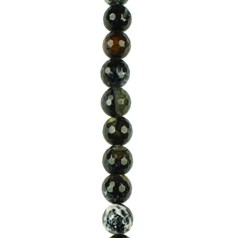12mm Facet gemstone bead  Fire Agate Black (Dyed) 40cm strand