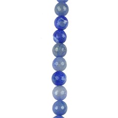 12mm Facet gemstone bead  Fire Agate Blue (Dyed)  40cm strand
