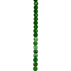 6mm Facet gemstone bead  Fire Agate Apple Green (Dyed)  40cm strand