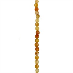 6mm Facet gemstone bead  Fire Agate Pink Dragon Vein (Dyed)  40cm strand