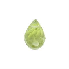 Faceted Teardrop Briolette Peridot Top Drilled