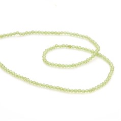 3mm Peridot Faceted Bicone Gemstone Beads 40cm Strand