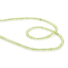 4mm Peridot Faceted Bicone Gemstone Beads 40cm Strand
