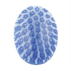 18x25mm Millefiori Flower Blue/White Glass Cabochon