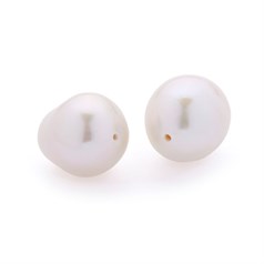 12-13mm  Rice Pearl Full Drilled 0.8mm White