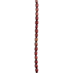3.5-4mm Rice Pearl Bead Long Drilled Burgundy xH-012 40cm Strand