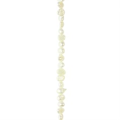 4-5mm Freeform Pearl Bead Side Drilled White 40cm Strand