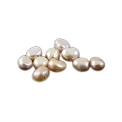 7-7.5mm Freeform Pearl Bead Side Drilled 1.2mm Hole Natural Purple