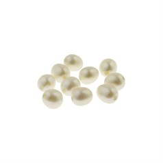 4.5-5mm Rice Pearl Bead Long Drilled 1mm Hole White
